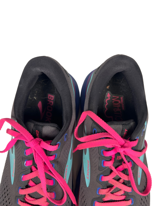 Brooks Women's Gray/Pink Ghost 15 Lace Up Running Shoes - 8.5 image 3