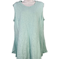 Anthropologie Eri+Ali Women's Blue Cotton Tunic Sleeveless Shirt - XL