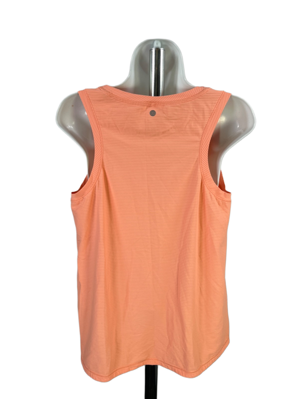 Calia Women's Orange Horizontal Ribbed Sleeveless Athletic Tank Top - L image 2