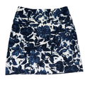 SC & Co Women's Blue Floral Lined Pull On Mini Pencil Skort - S