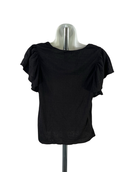 Max Studio Women's Black Flutter Sleeve Tank Top - S image 2