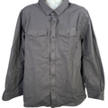 Eddie Bauer Men's Dark Gray Canvas Mountain Ops Button Up Jacket - 3XL