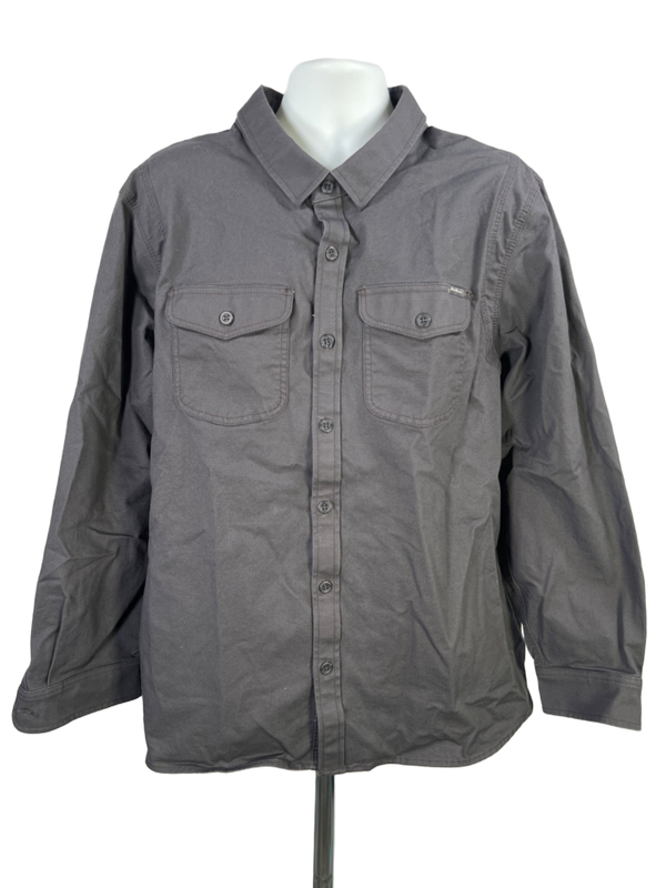 Eddie Bauer Men's Dark Gray Canvas Mountain Ops Button Up Jacket - 3XL