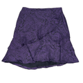 Michael Kors Women's Purple/Black Paisley Layered Skirt - 14