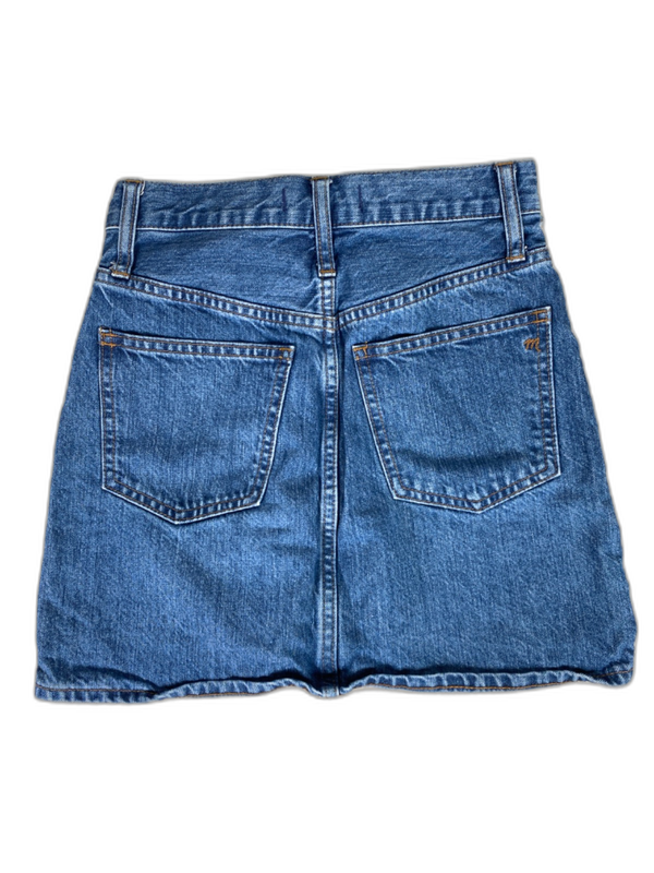 Madewell Women's Medium Wash Rigid Tie Front Denim Straight Jean Skirt - 24 image 2