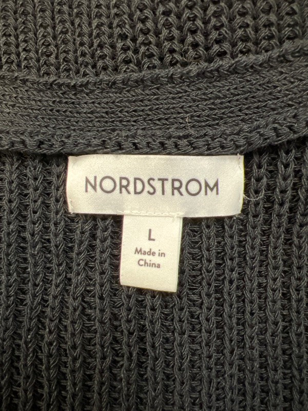 Nordstrom Women's Black Sleeveless Button Up Sweater Vest - L image 3