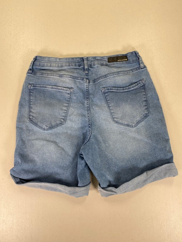 DKNY Women's Light Wash Stretch Drawstring Denim Jean Shorts - 6 image 2