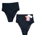 Yitty Women's Black Mesh Me Smoothing High Waist Brief Underwear 2 Pack - S
