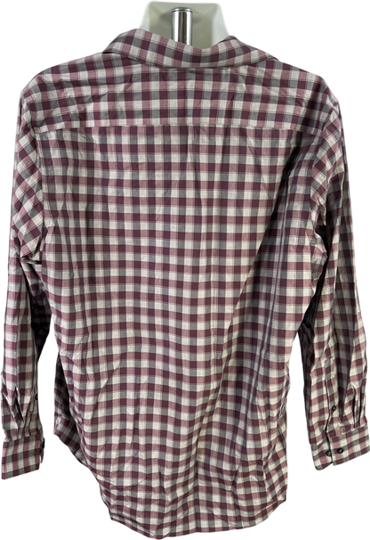Michael Kors Men’s Purple/Gray Checkered Non-Iron Button Up Dress Shirt - 17.5 image 2