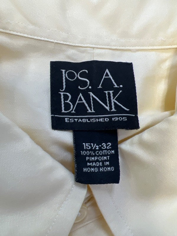 Jos A Bank Men's Yellow Long Sleeve Button Up Dress Shirt - 15.5/32 image 3