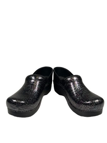 Dansko Women's Black Metallic Patent Leather Professional Work Clogs - 7.5/8 image 6