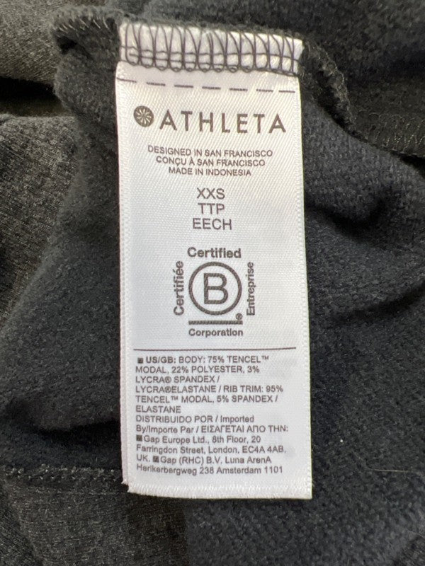 Athleta Women's Gray Purana V-Neck Long Sleeve Wrap Sweatshirt - XXS image 4