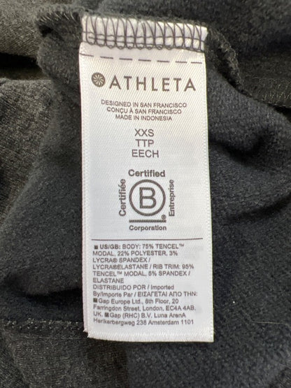 Athleta Women's Gray Purana V-Neck Long Sleeve Wrap Sweatshirt - XXS image 4