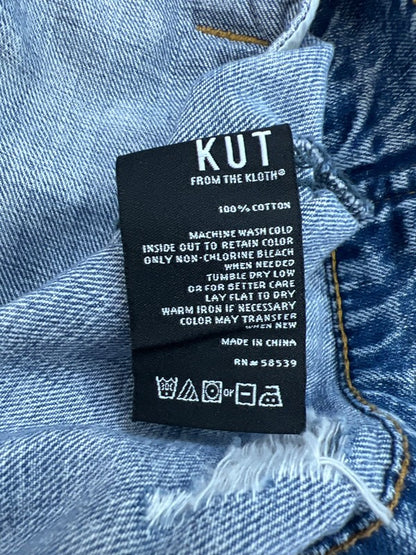 Kut From The Kloth Women’s Light Wash Distressed Jean Jacket - S image 4