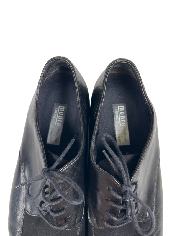 Munro American Women's Black Leather Lace Up Oxford Shoes - 7.5 image 3