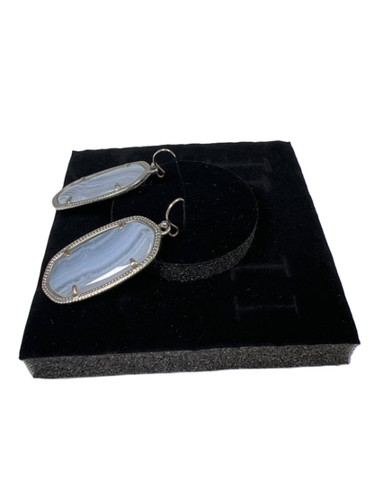 Kendra Scott Women's Silver Tone/ Blue Lace Elle Drop Earrings image 3