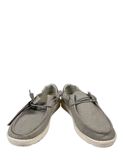 Hey Dude Women's Gray Canvas Wendy Slip On Shoes - 7 image 6