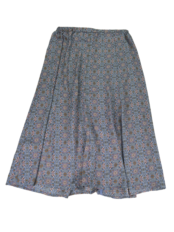 Max Studio Women's Blue Floral Button Detail Flowy Maxi Skirt - M image 2