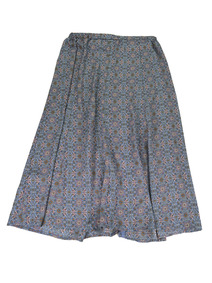 Max Studio Women's Blue Floral Button Detail Flowy Maxi Skirt - M image 2