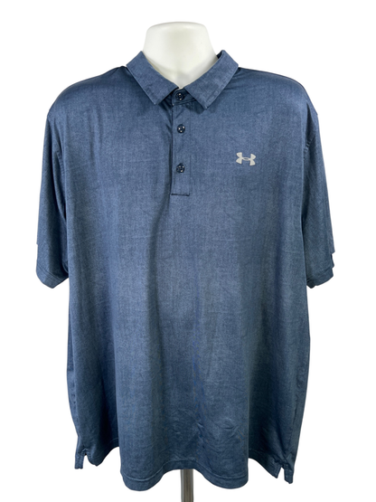 Under Armour Men's Blue Short Sleeve HeatGear Athletic Polo - 2XL