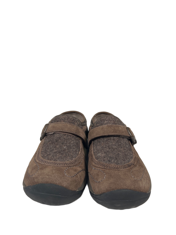 Merrell Women's Gray/Taupe Ortholite Encore SIdestep Slide On Mules - 7 image 2