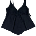 Torrid Women's Black V Neck Multiway Strap Wireless Tankini Top - 2 Plus