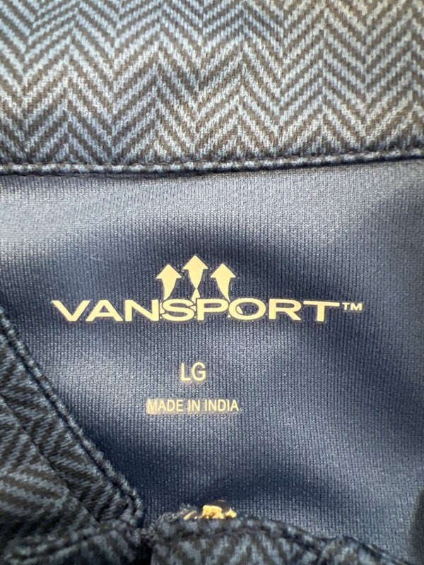 Vansport Men's Blue Long Sleeve 1/4 Zip Pullover Active Shirt - L image 3