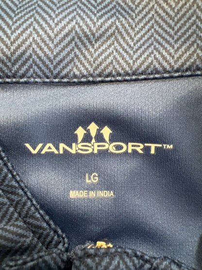 Vansport Men's Blue Long Sleeve 1/4 Zip Pullover Active Shirt - L image 3
