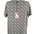 1764 Signature Men's Green/Pink Floral Enola Short Sleeve Polo Golf Shirt - M