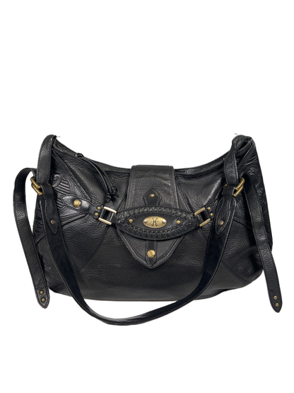 Cole Haan Women's Black Leather Sierra Tooled Shoulder Bag Purse W/ Dust Bag image 2