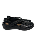 Clarks Women's Black Leather Cora Dream Closed Toe Slingback Sandals - 8.5