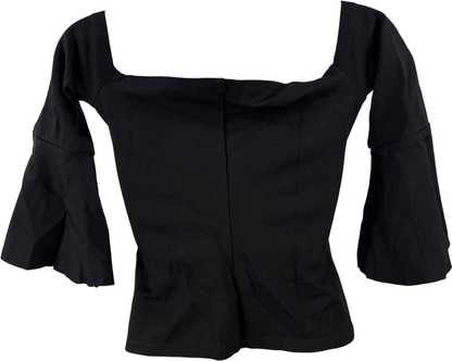 Alexis Women’s Black Bell Sleeve Fitted Blouse - XS image 2