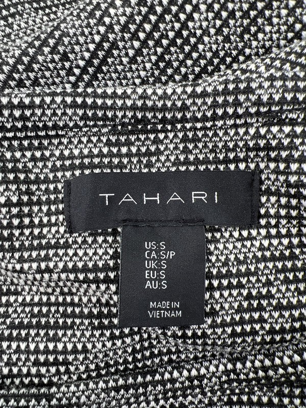Tahari Women’s Black/White Pocket Front 3/4 Sleeve Shift Dress - S image 3