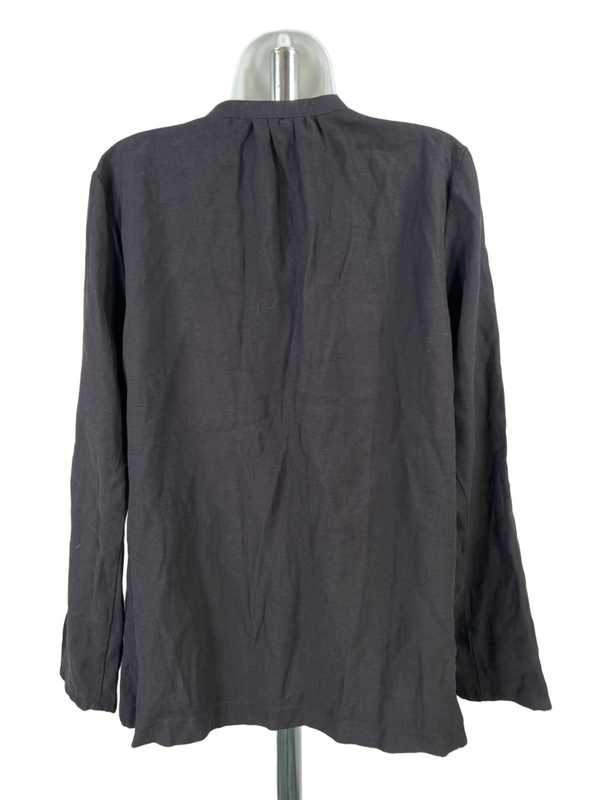 Nine West Women's Black Roll Up Sleeve Lightweight Jacket - M image 2