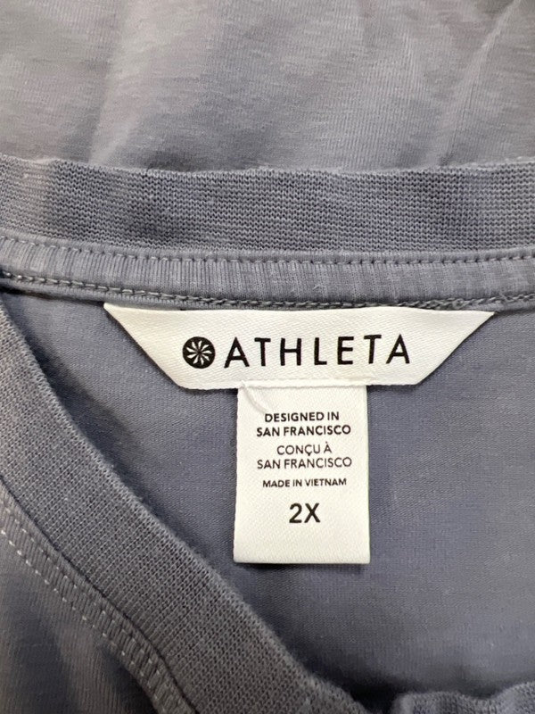 Athleta Women's Gray Effortless Sleeveless Hi-Low Athletic Tank Top - 2X Plus image 3