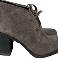 Franco Sarto Women’s Gray Suede Nashville Heeled Ankle Booties - 8.5