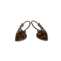 Brighton Women's Silver Plated Floral Heart Shaped Dangle Lever Back Earrings