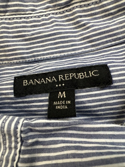 Banana Republic Women's Blue Striped Long Sleeve Button Up Shirt - M image 3