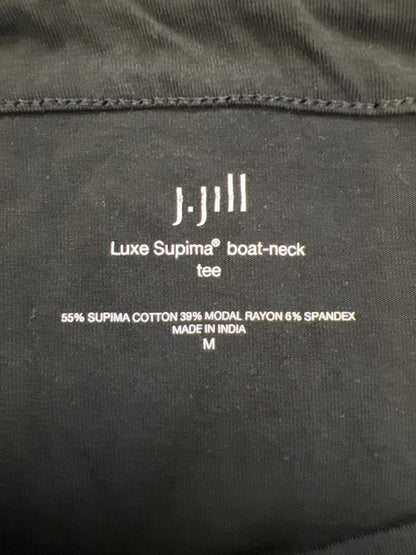 J.Jill Women's Black Long Sleeve Boat Neck T-Shirt - M image 3