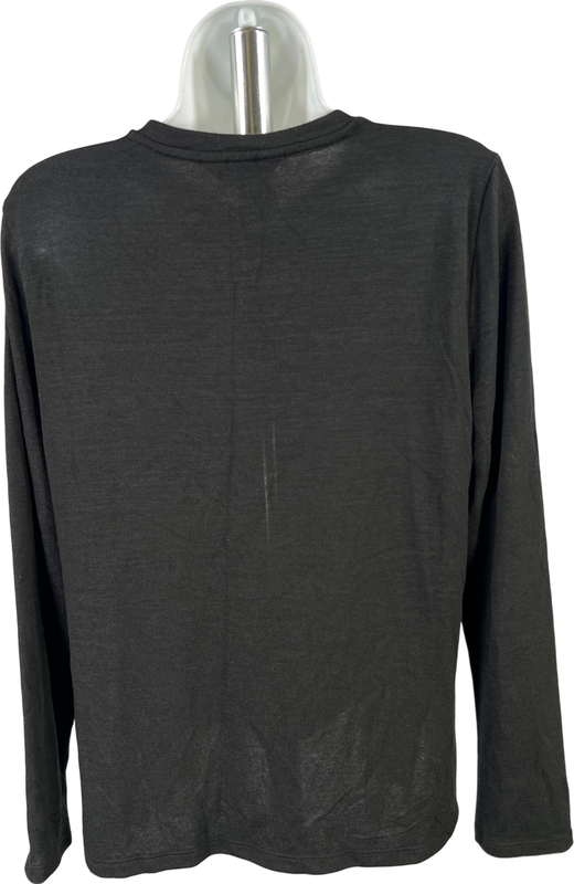 Banana Republic Women’s Black Luxespun Long Sleeve Shirt - L Petite image 2