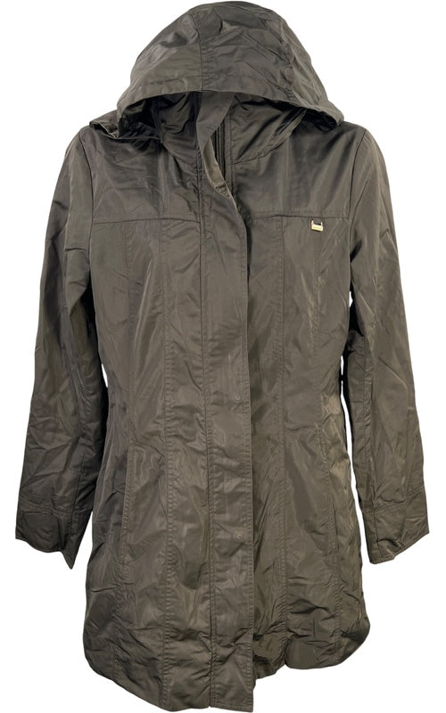 Ellen Tracy Women’s Green Long Sleeve Full Zip Hidden Hood Jacket - XS image 2