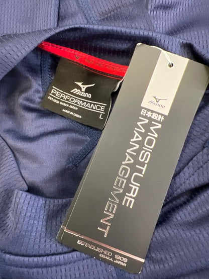 Mizuno Men's Navy Blue Performance Comp Long Sleeve Baseball Athletic Shirt - L image 3