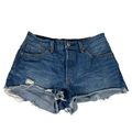 Levi's Women's Medium Wash 501 Cut Off Denim Jean Shorts - 28