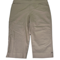 Chico's Women's Tan Brigitte Slim Pull On Shorts - 2/US 12