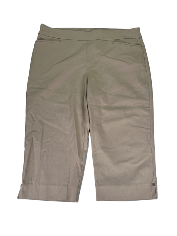 Chico's Women's Tan Brigitte Slim Pull On Shorts - 2/US 12