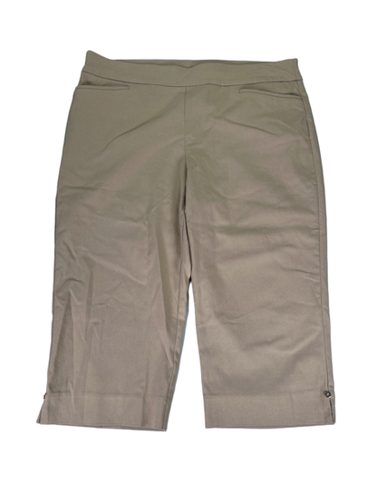 Chico's Women's Tan Brigitte Slim Pull On Shorts - 2/US 12