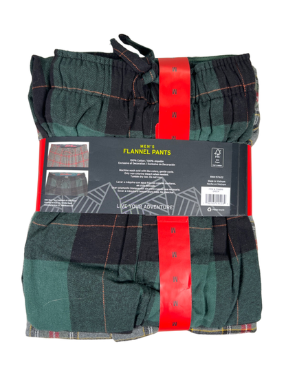 Eddie Bauer Men's Green/Red Plaid 2-Pack Of Flannel Pajama Pants - M image 2