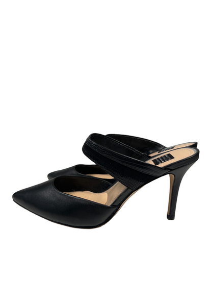 White House Black Market Women's Black Lisa Pointed Toe Mule Heels - 7.5 image 5