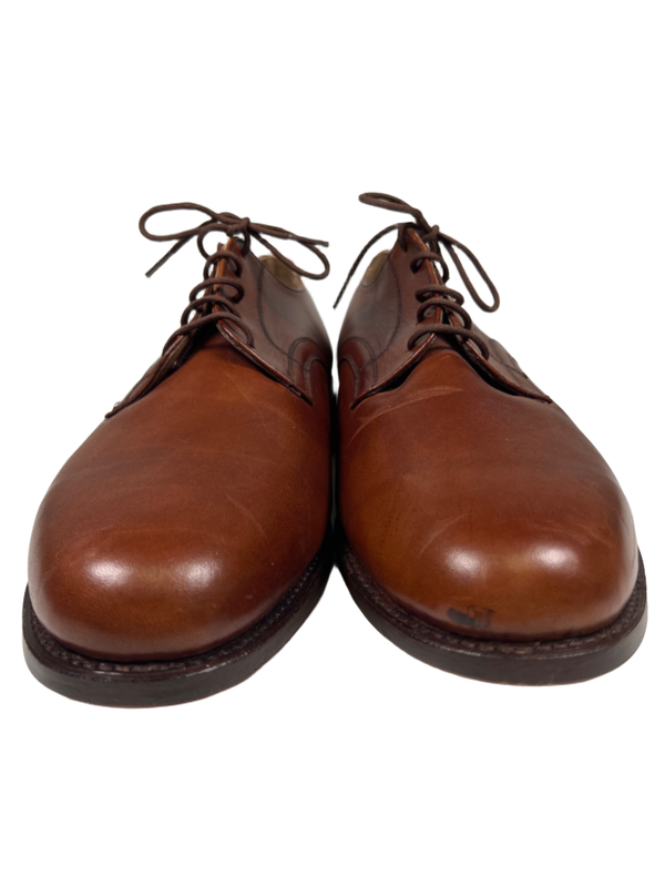 Hitchcock Men's Brown Leather Derby Lace Up Dress Shoes - 12 Wide image 2