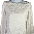 White House Black Market Women’s White Lace Inset Off The Shoulder Blouse - XS
